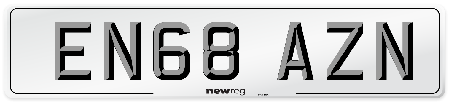 EN68 AZN Number Plate from New Reg
